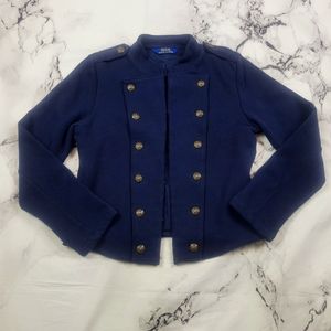 Ralph Lauren Polo horseback riding jacket little girls size 7/8 navy lightweight